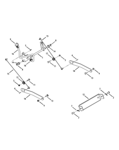 Lift Assembly Diagram and Parts List for GT1554VT 14VR13CK009-14VR13CK010 Cub Cadet Lawn Tractor